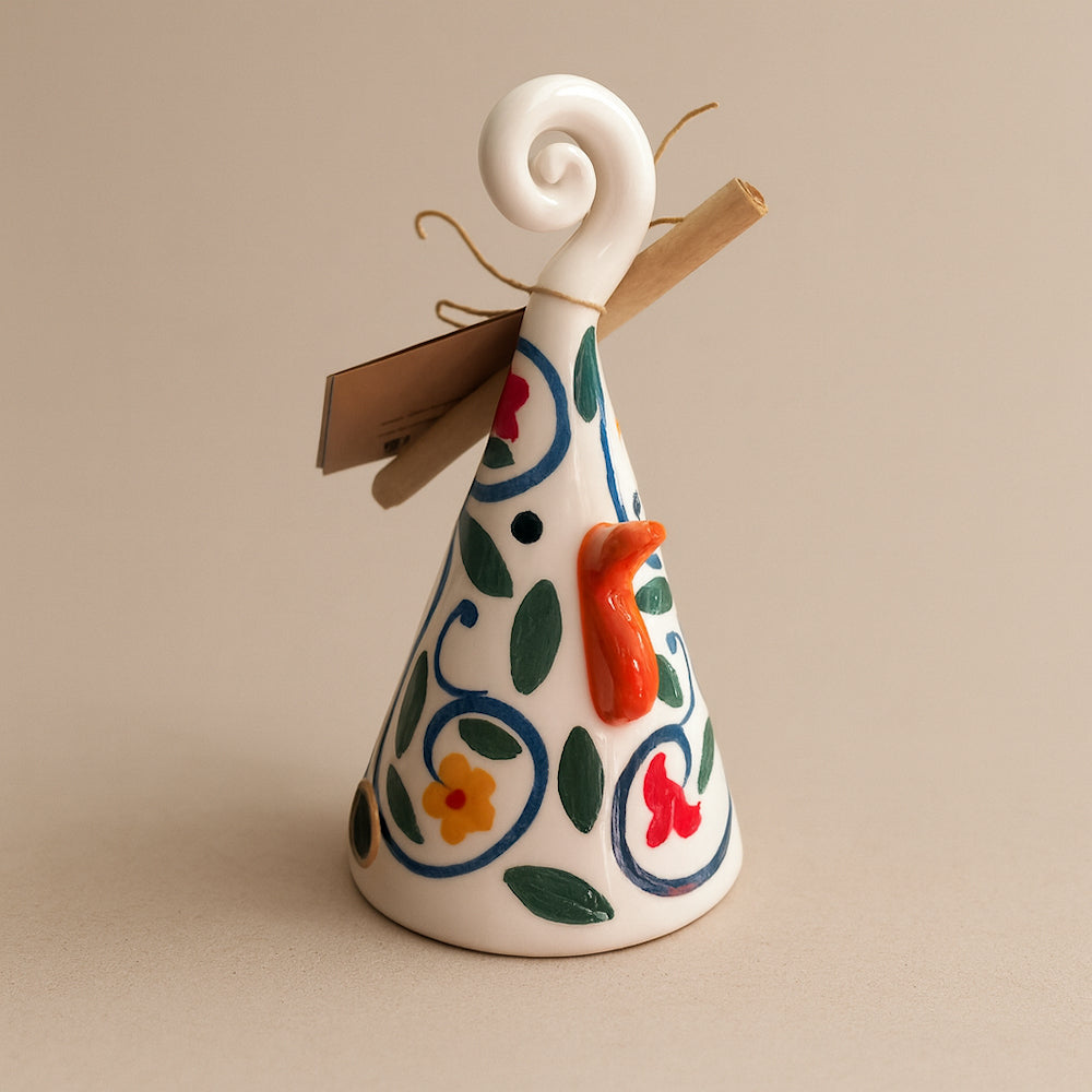 Terre di Scirocco Campana La Gallina Ceramica Le Guarattelle H 15 cm