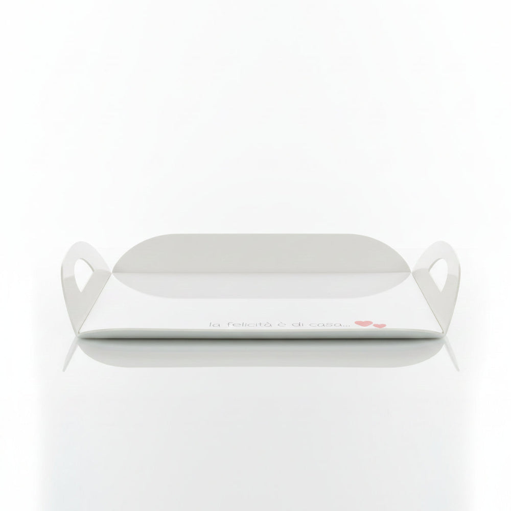 Negò Centrotavola Vassoio Fruttiera in Metallo con Cuore 27x21 cm