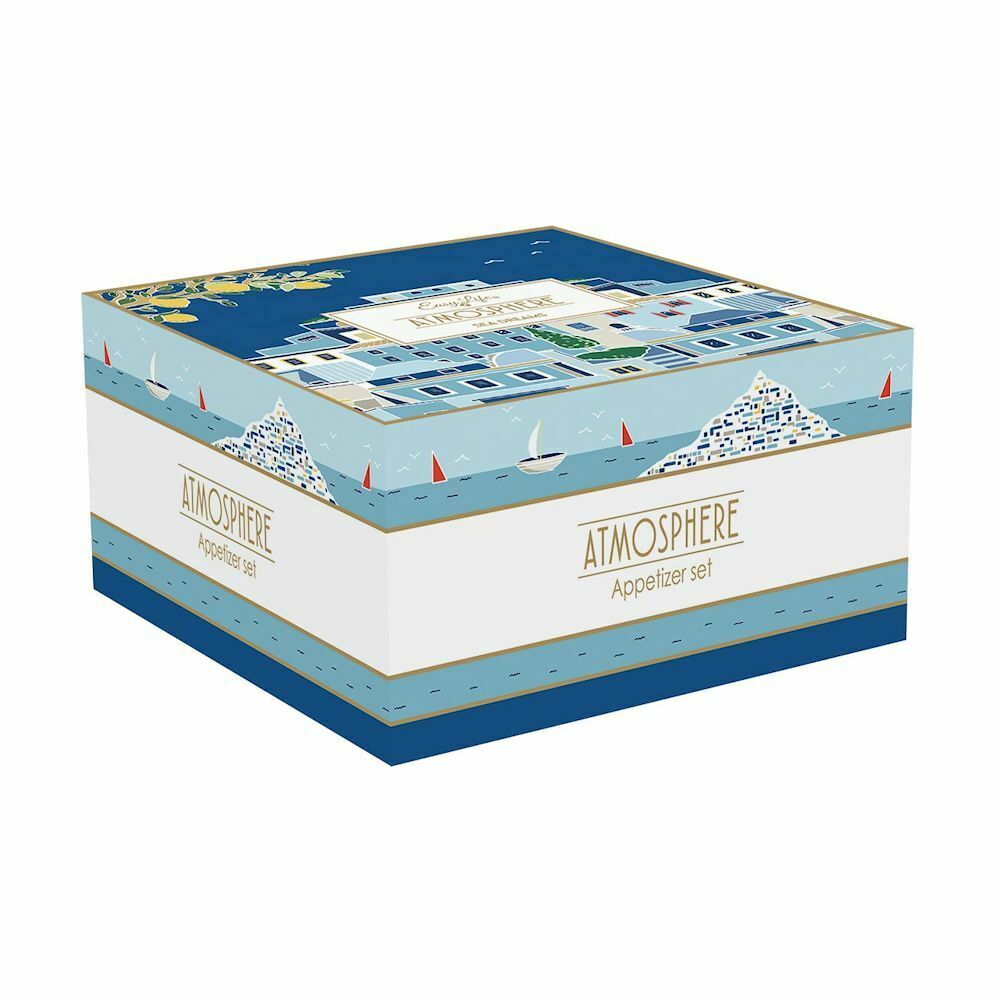 Easy Life Set Aperitivo Sea Dreams in Porcellana 17x17 cm