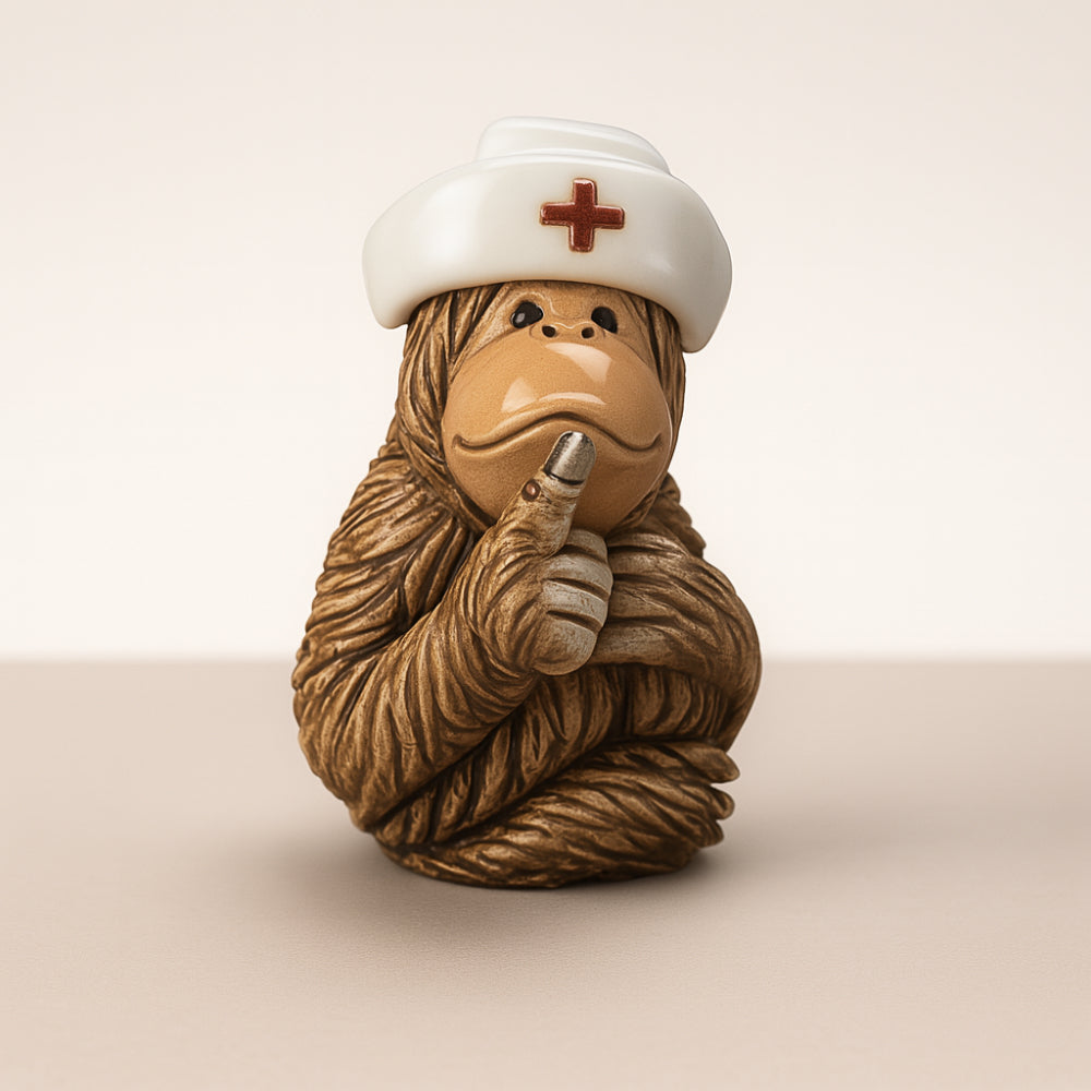 De Rosa Rinconada Scimmia Infermiere D2048 in ceramica smaltata