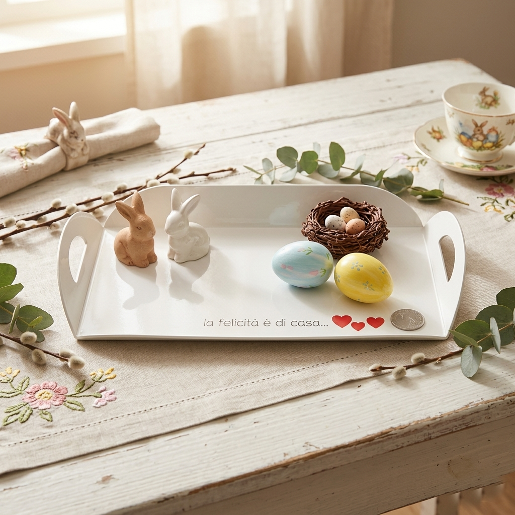 Negò Centrotavola Vassoio Fruttiera in Metallo con Cuore 27x21 cm