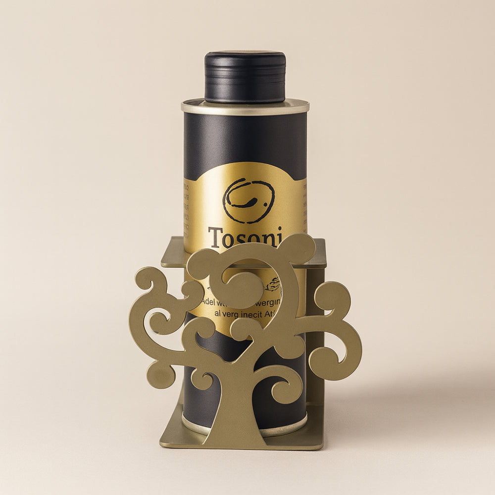 Negò Oliera Albero Vita Fango Metallo Olio Bio Incluso 17x10 cm