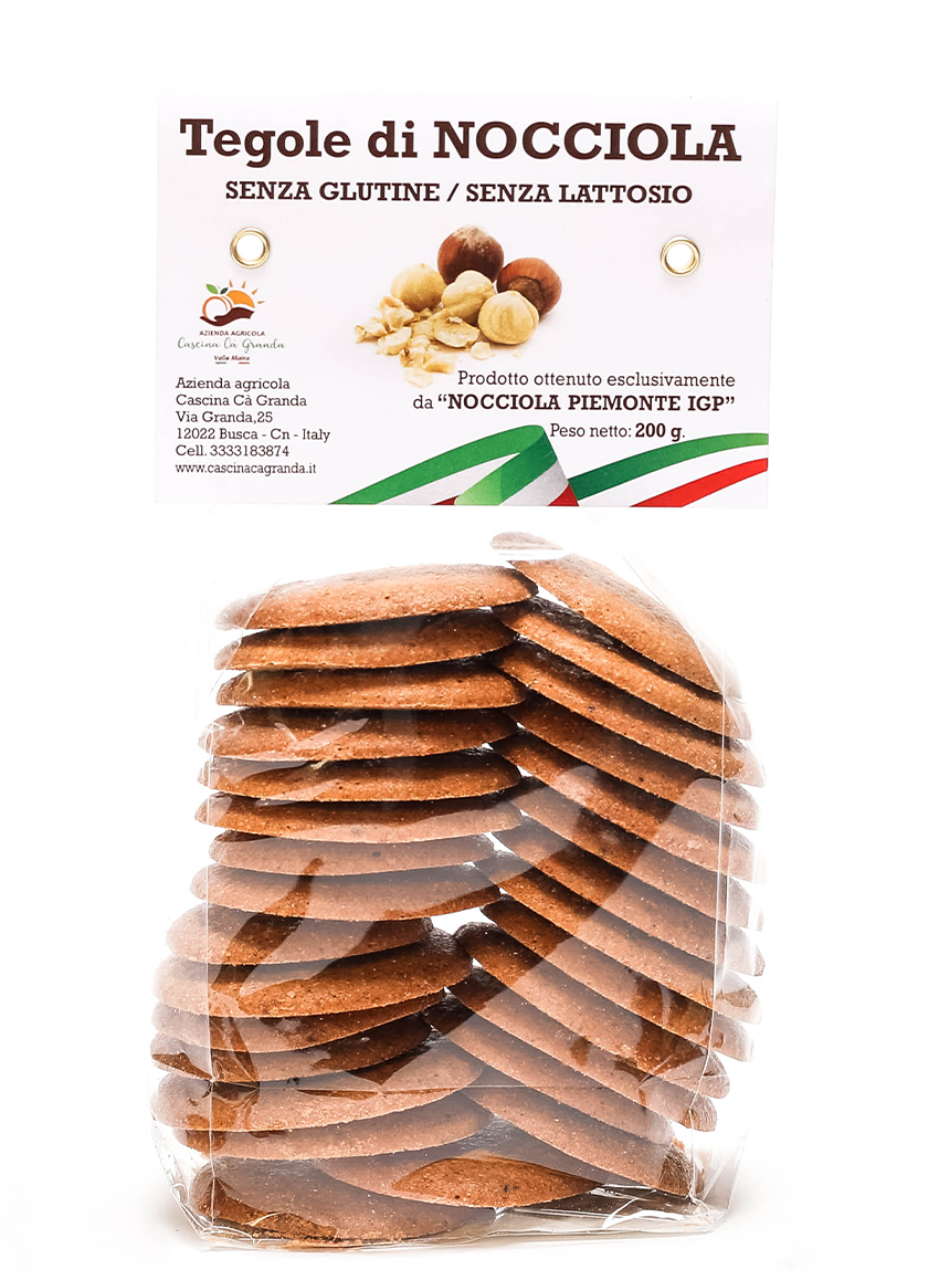 Tegole alla Nocciola Piemonte IGP: Croccanti, Sottili, Senza Compromessi. Oltre il 50% di Nocciole, Zero Glutine