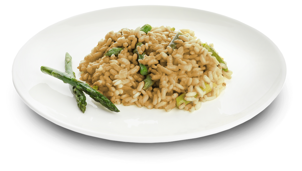 Risotto Senza Glutine alla Crema di Asparagi con solo 1% di zucchero – Pronto in 1 Minuto!